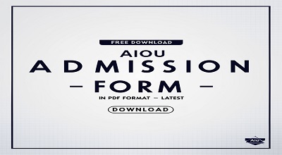 Free Download AIOU Admission Form in PDF Format - Latest