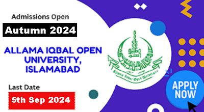 AIOU Autumn 2024 Admissions: Apply Now!