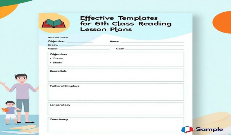 Effective Templates for 6th Class Reading Lesson Plans - Latest