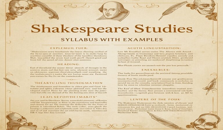 Shakespeare Studies Syllabus with Examples - Latest